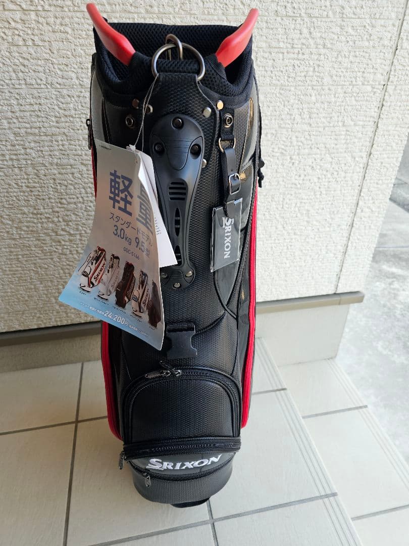 Srixon 軽量キャディバッグ ブラック/ホワイト/レッド