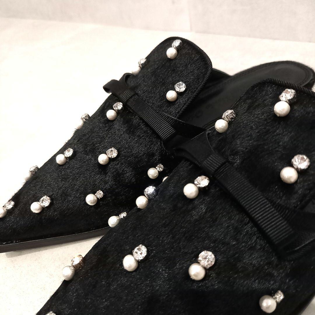 新品未使用✨ツルバイマリコオイカワ Theresa ハラコ ミュール パンプス