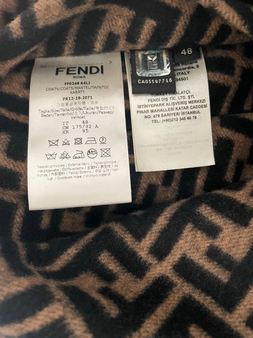 【超美品】FENDI フェンディ リバーシブル ダッフルコート【未使用】
