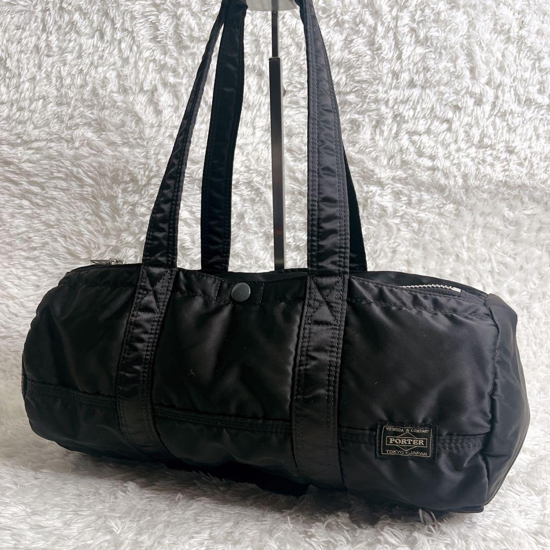 未使用級 ポーター タンカー ミニボストン ブラック ダッフルバッグ 肩がけ