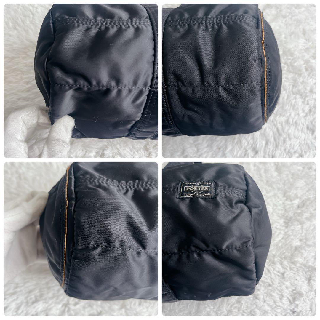 未使用級 ポーター タンカー ミニボストン ブラック ダッフルバッグ 肩がけ