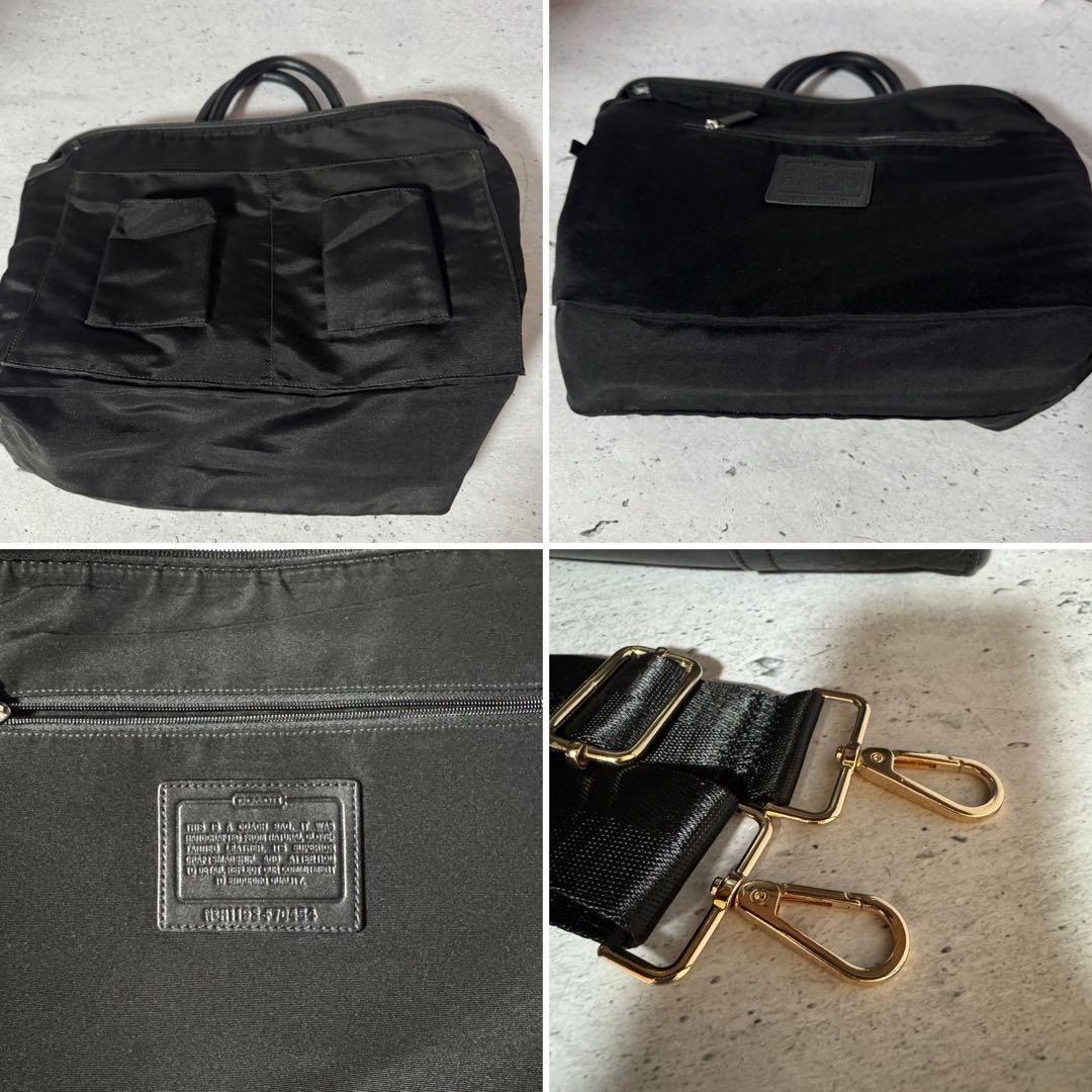 【美品】コーチ 本革 COACH ビジネスバッグ 2way ブラック 大容量