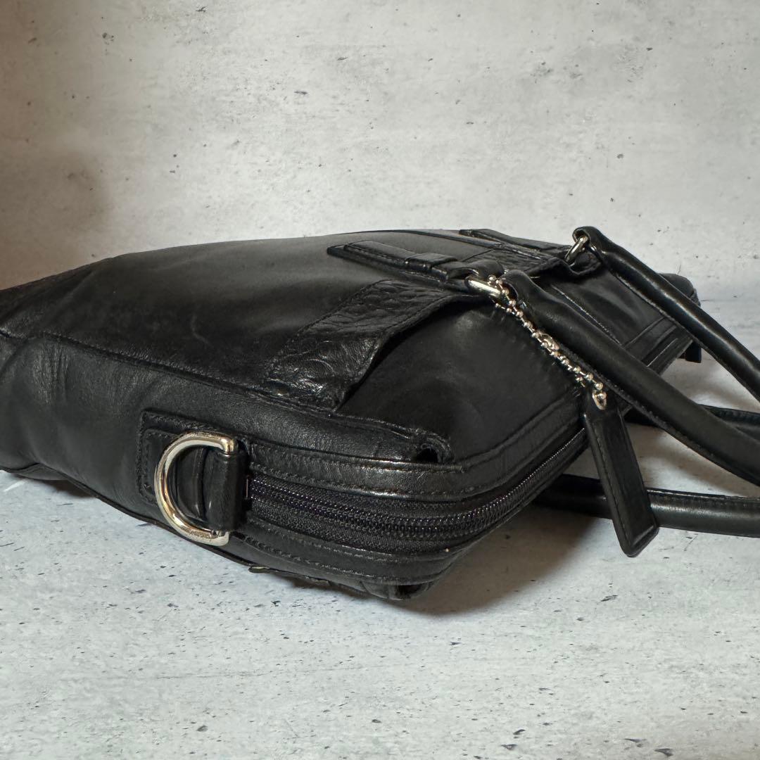 【美品】コーチ 本革 COACH ビジネスバッグ 2way ブラック 大容量