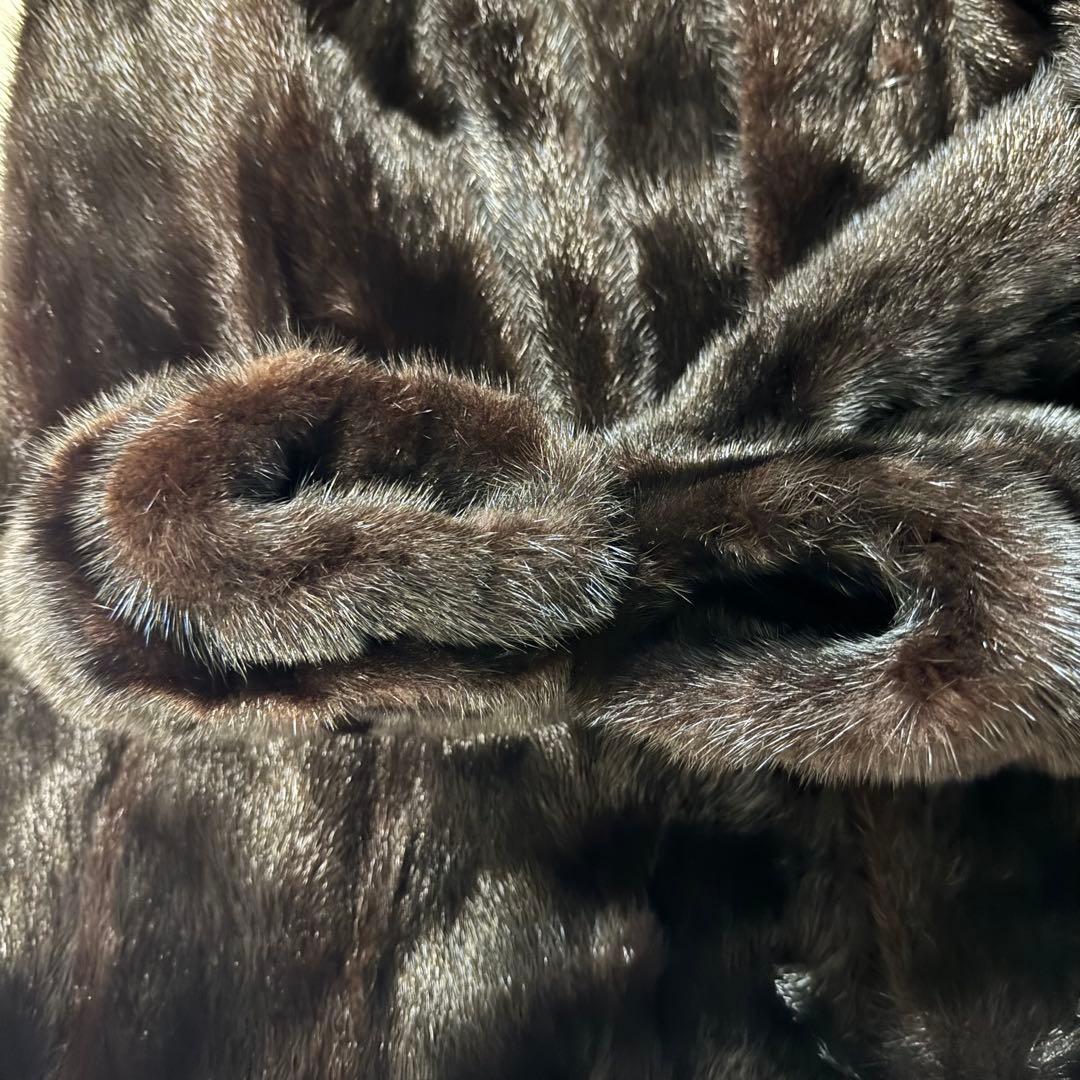 【極美品・13号】 SAGA MINK ファーコート　カラー(ブラック系)