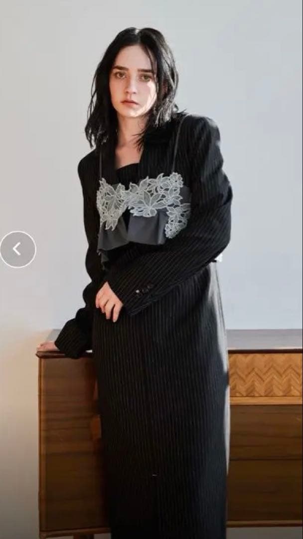 最終値下げ　ピンストライプテーラードビスチェドレス ANDRESD 結婚式