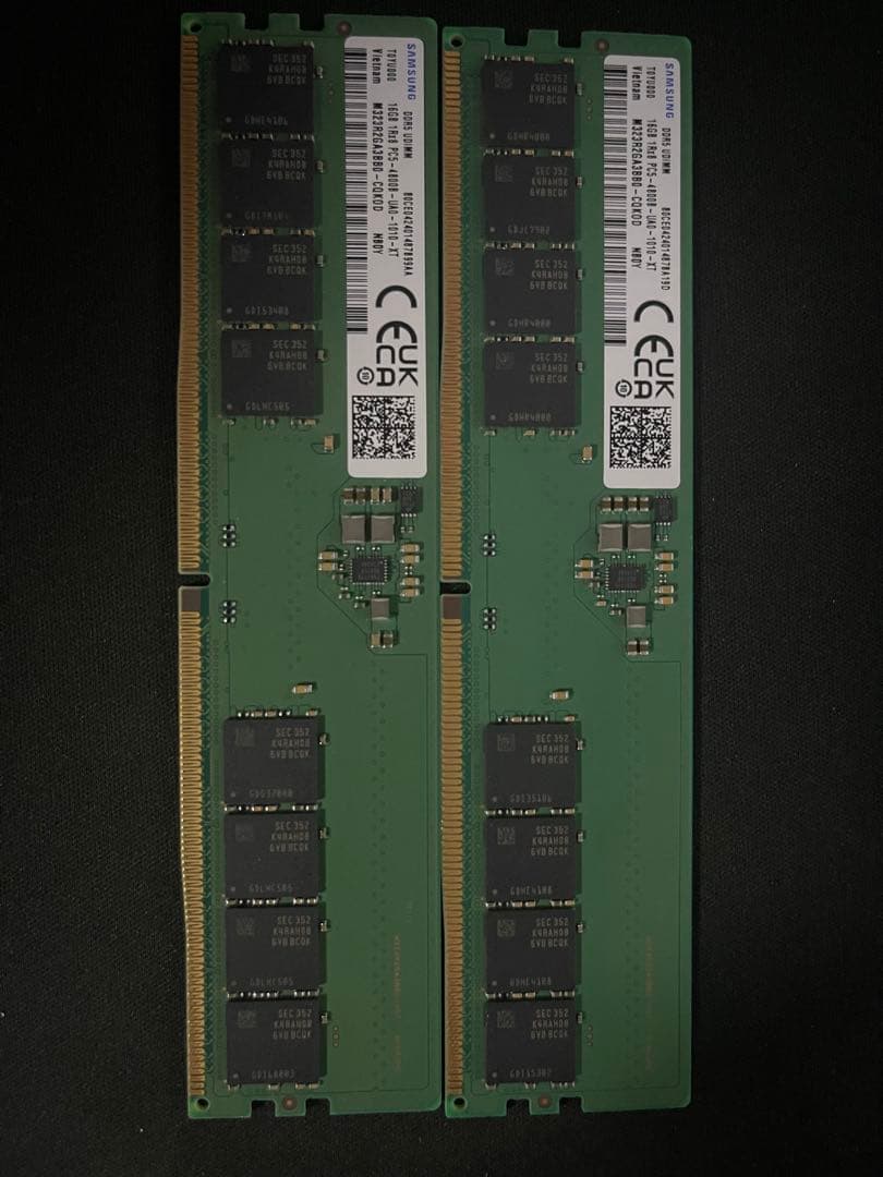 DDR5-4800 メモリ 16GB×2（合計32GB）