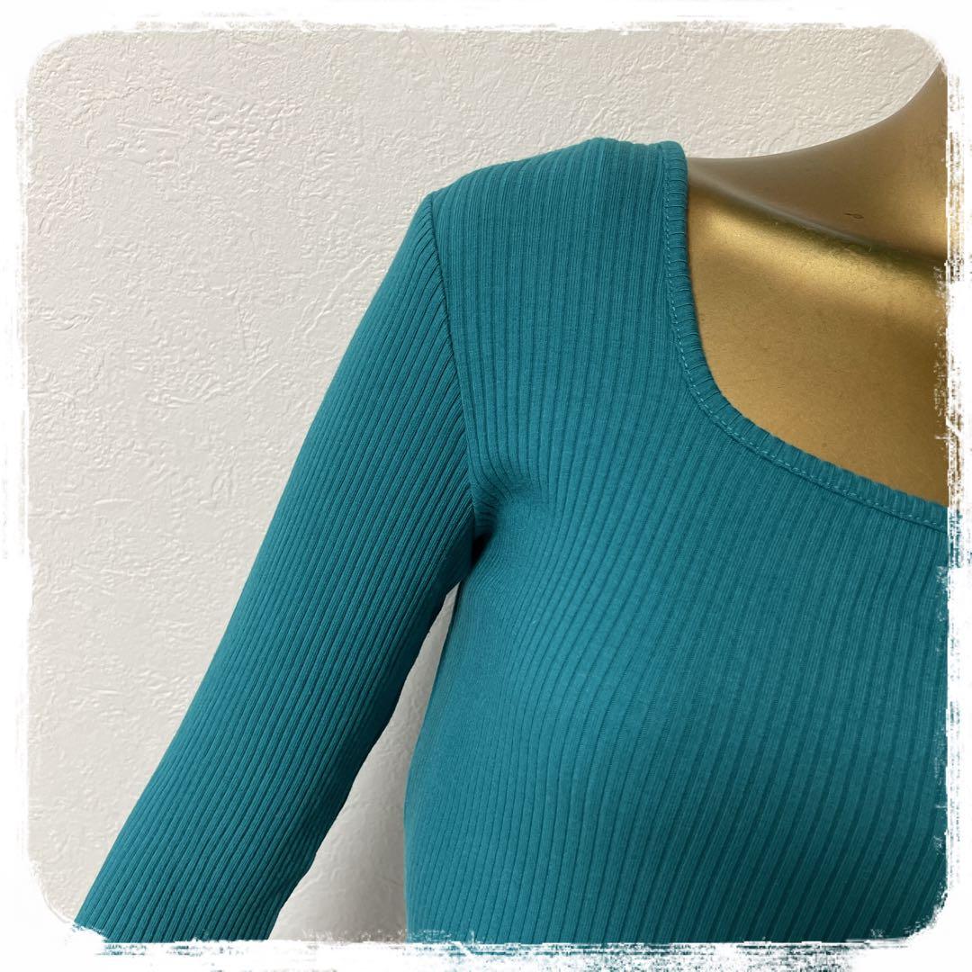 na様❤️６点⭐️A980⭐️ AZUL ♥ 2way スクエアネック Vネック リブ