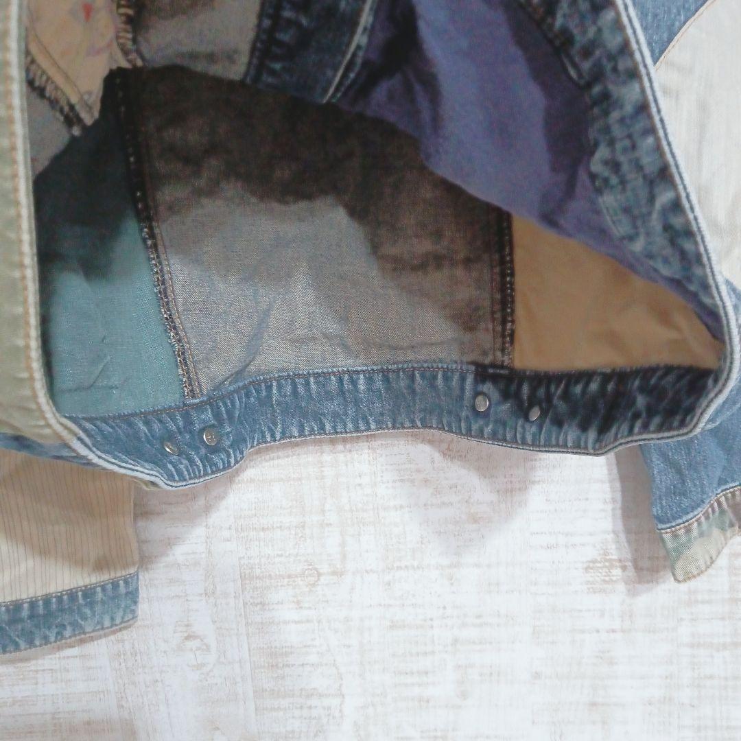 【株式会社アルベロベロ】ジャケット　デニム　日本製　綿100%　Gジャン　総柄