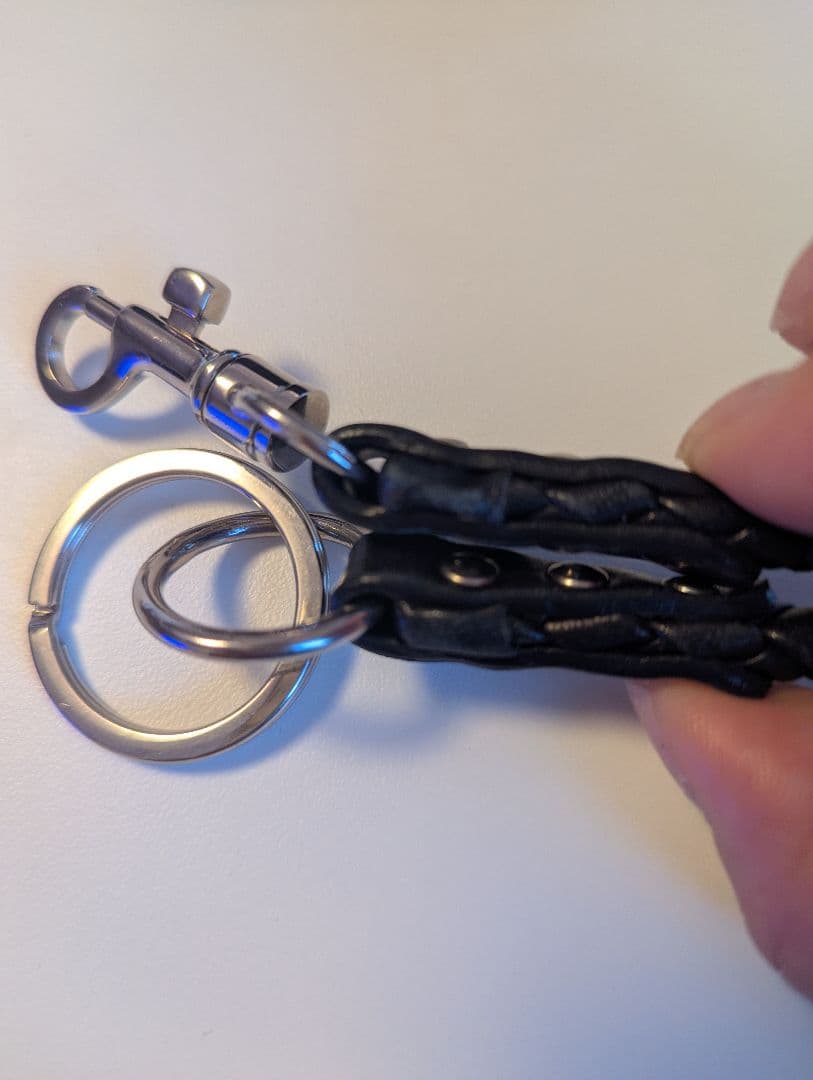 Bottega Veneta ブラックレザー ウォレットチェーン