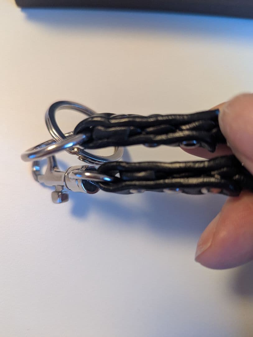 Bottega Veneta ブラックレザー ウォレットチェーン