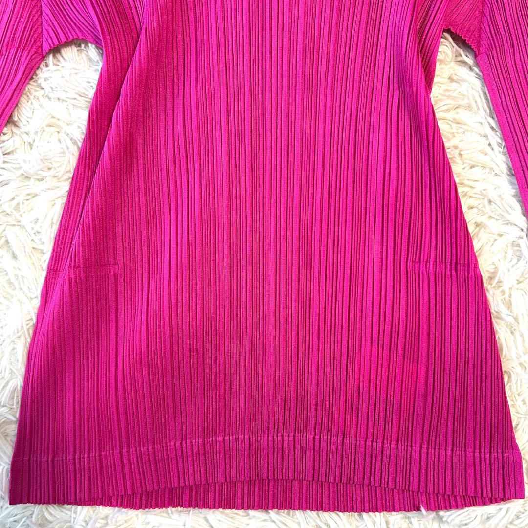 未使用タグ付き✨プリーツプリーズ パーカー 長袖 イッセイミヤケ ピンク