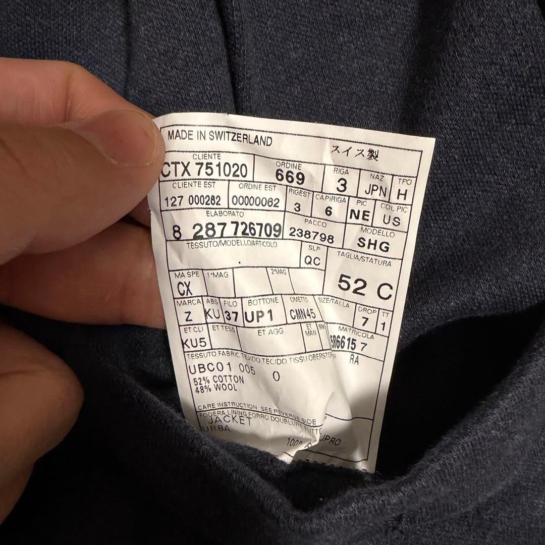 美品XLサイズ相当　純正　エルメネジルド ゼニア テーラード　アンコン