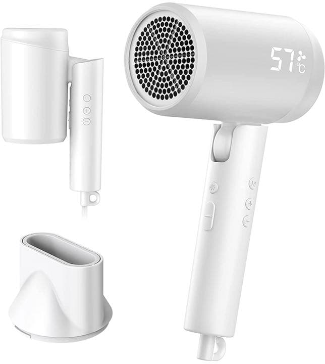 【新品未使用】ヘアドライヤー 無段階温度風量調節 ディスプレイ付き