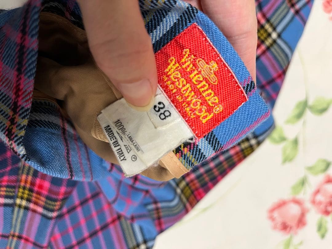 プ*️様 ヴィヴィアンウエストウッド＊ブルーマック柄フレアスカート＊難あり