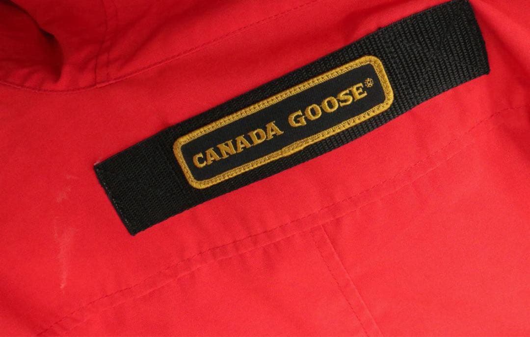カナダグース ジャスパー 赤 ダウンジャケット M(天然コヨーテ)