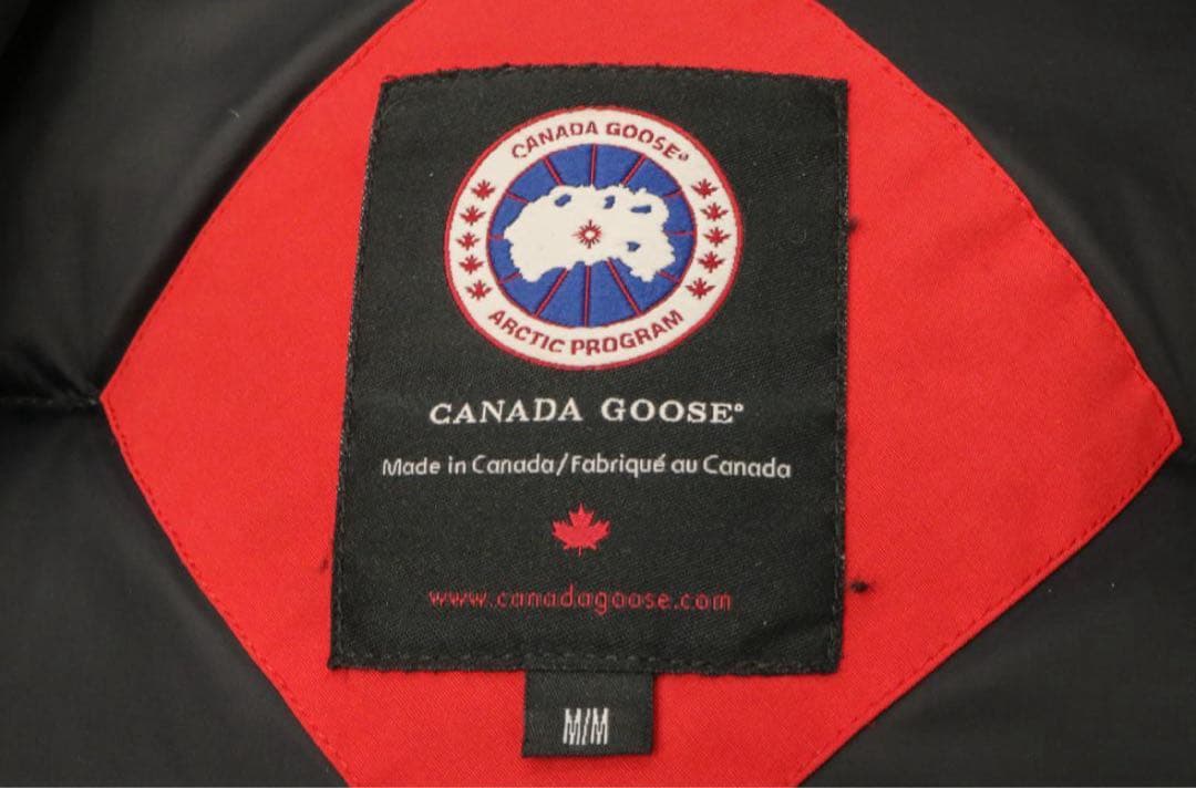 カナダグース ジャスパー 赤 ダウンジャケット M(天然コヨーテ)