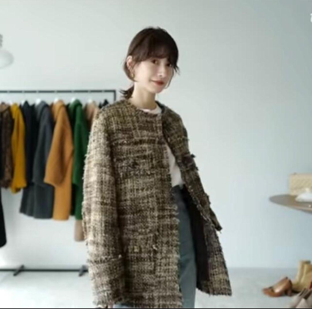 NO COLOR TWEED JACKET　CLANE