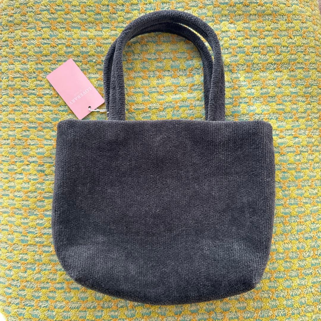 【とろろごはん】ラブラリーハート グレー バッグ&ストラップ&ポーチ