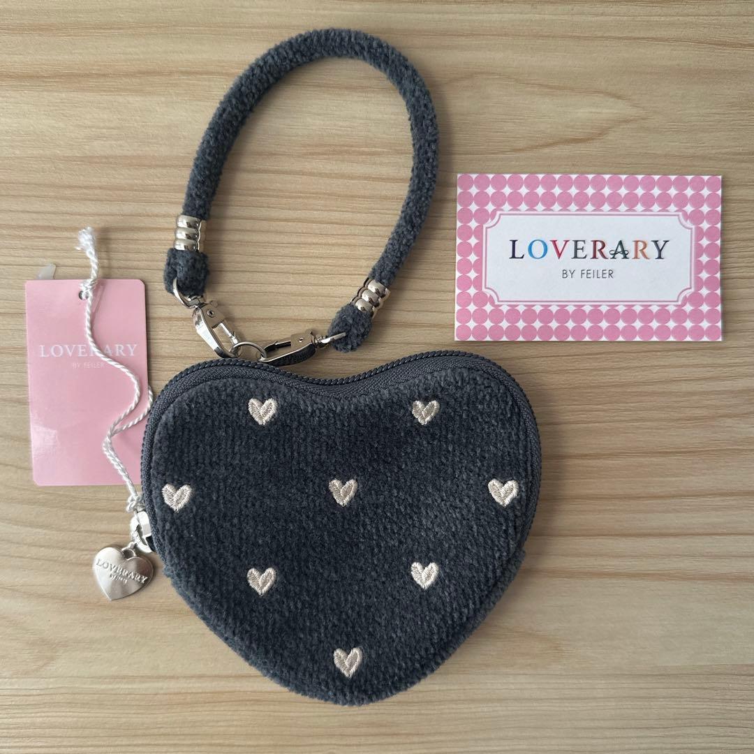 【とろろごはん】ラブラリーハート グレー バッグ&ストラップ&ポーチ