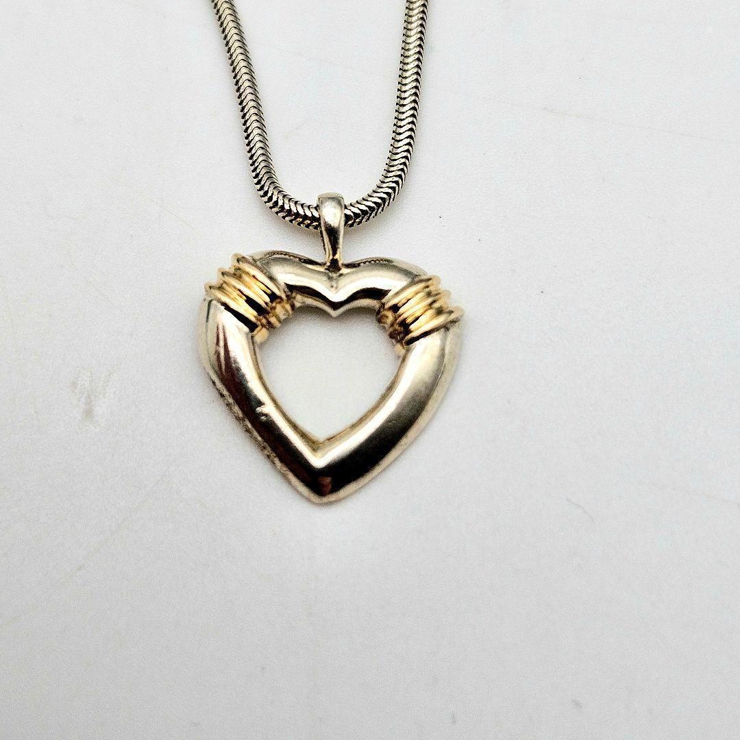 TIFFANY GOLD×SILVERコンビ ハートネックレス　〈201-2〉