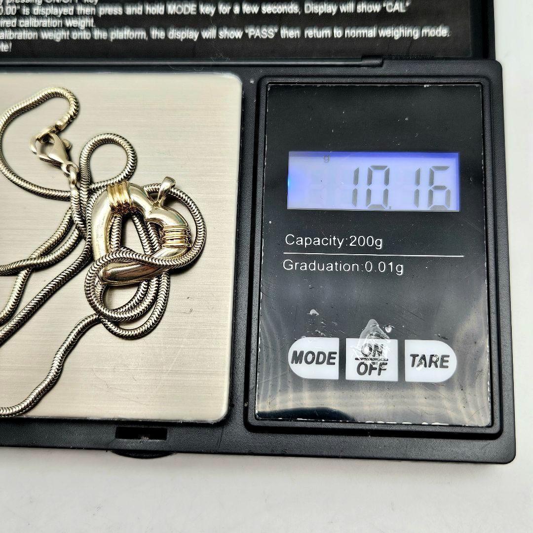 TIFFANY GOLD×SILVERコンビ ハートネックレス　〈201-2〉