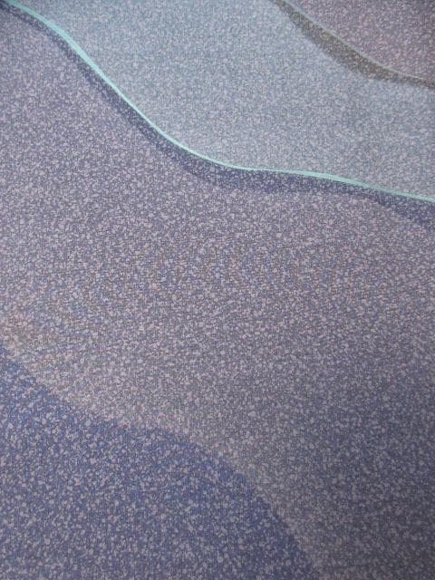 未着用に近い！本場縞大島紬＊寿紬工場＊たたき染め＊訪問着＊横幅大＊１６５ｃｍ