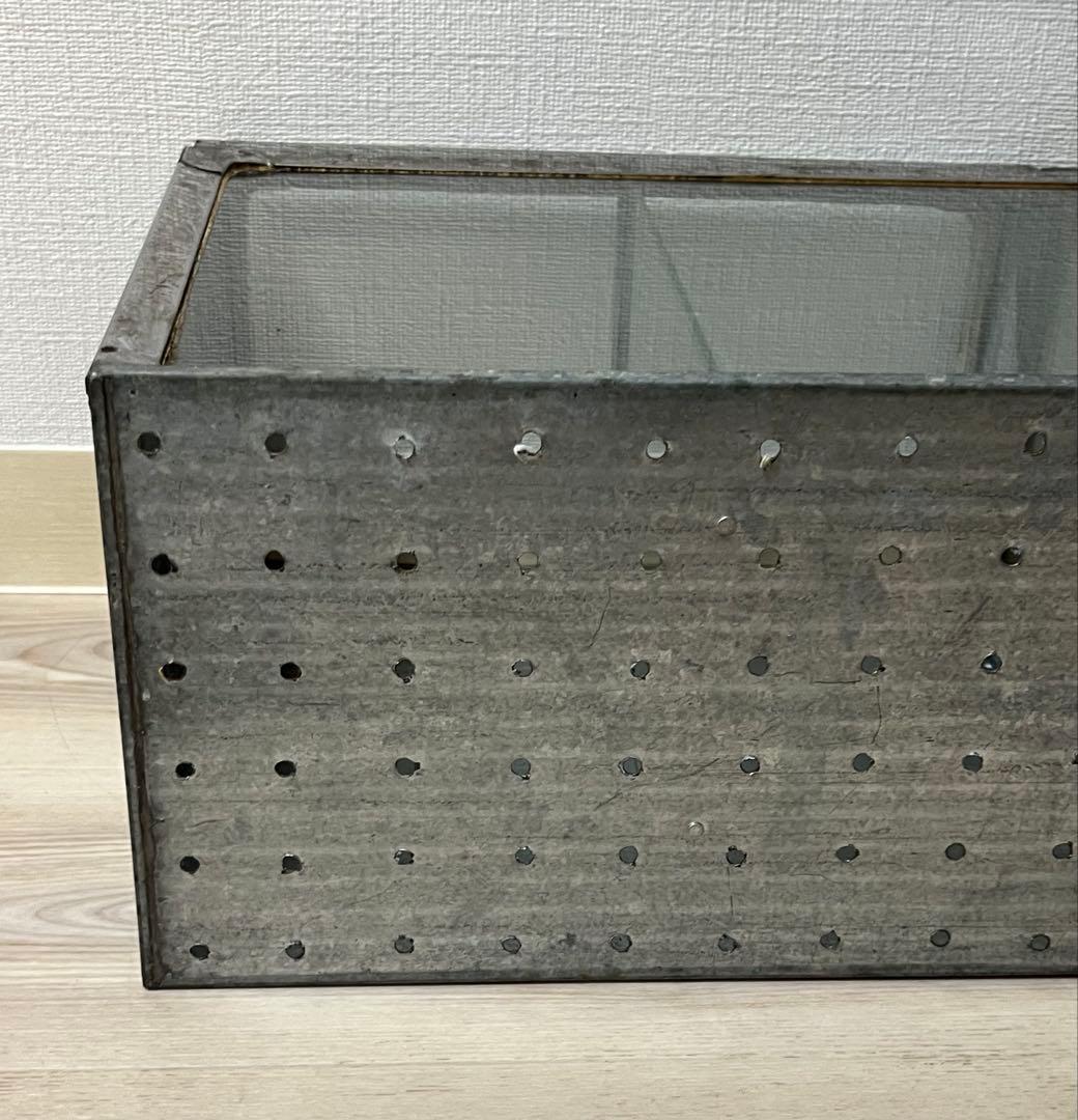 昭和レトロ　駄菓子ケース　ブリキ製ガラスケース　ディスプレイ