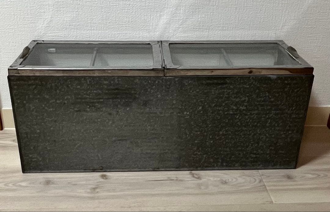 昭和レトロ　駄菓子ケース　ブリキ製ガラスケース　ディスプレイ