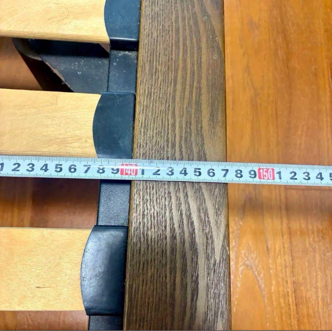 SALE！無印良品｜ダブルベッド　ダークブラウン　ウォールナット材　送料無料