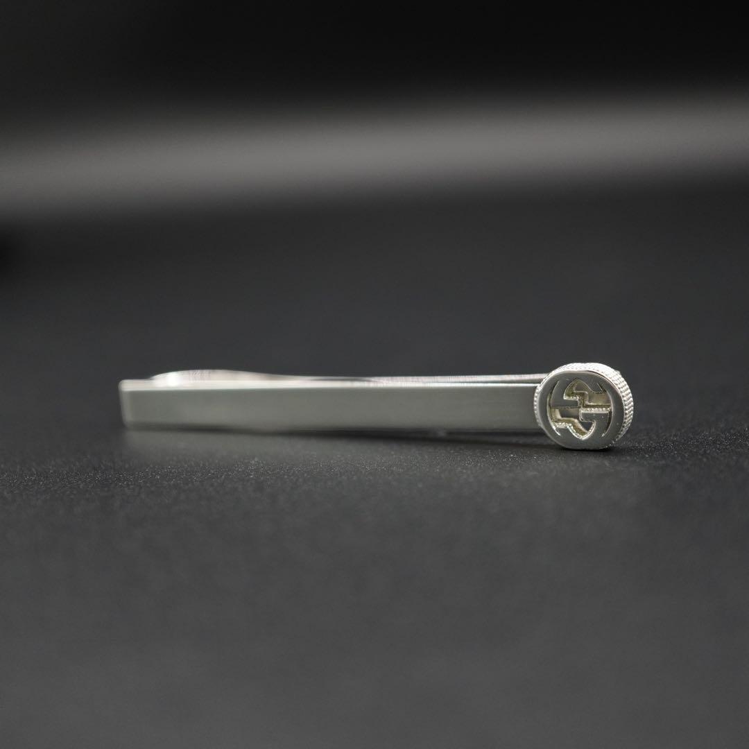 GUCCI ネクタイピン　シルバー　925 インターロッキング　#29