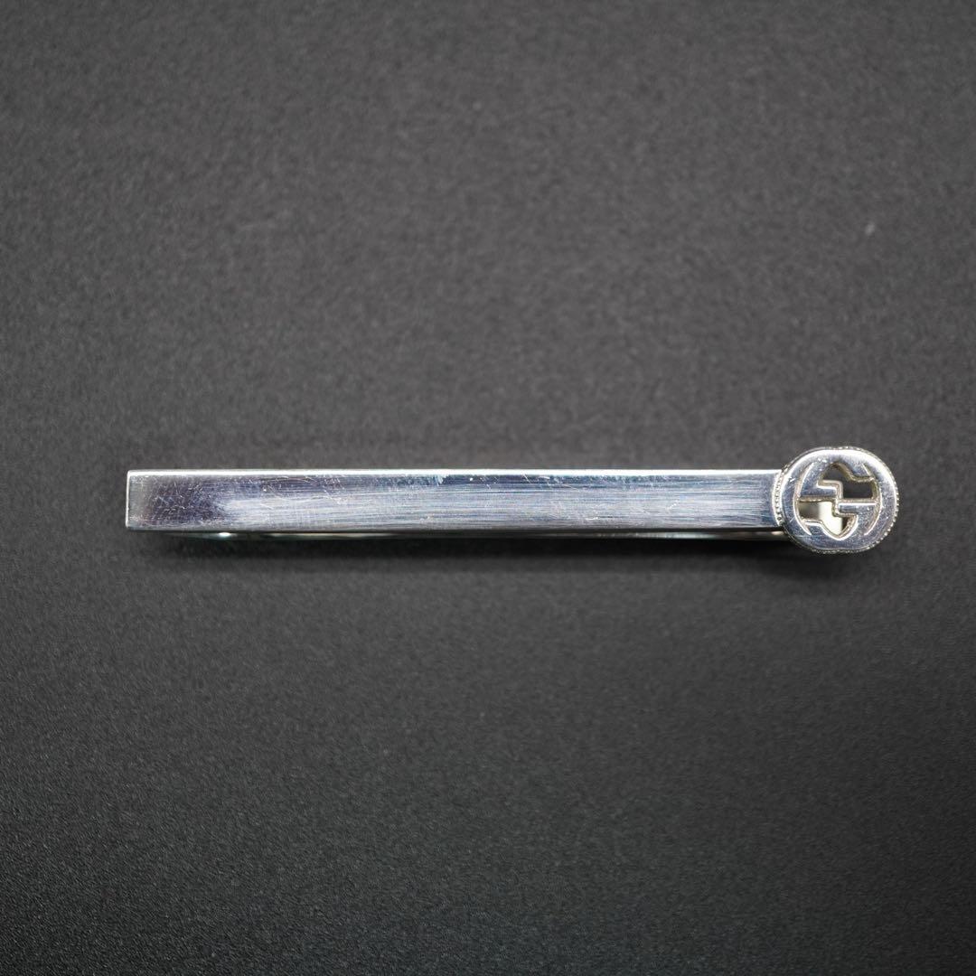GUCCI ネクタイピン　シルバー　925 インターロッキング　#29