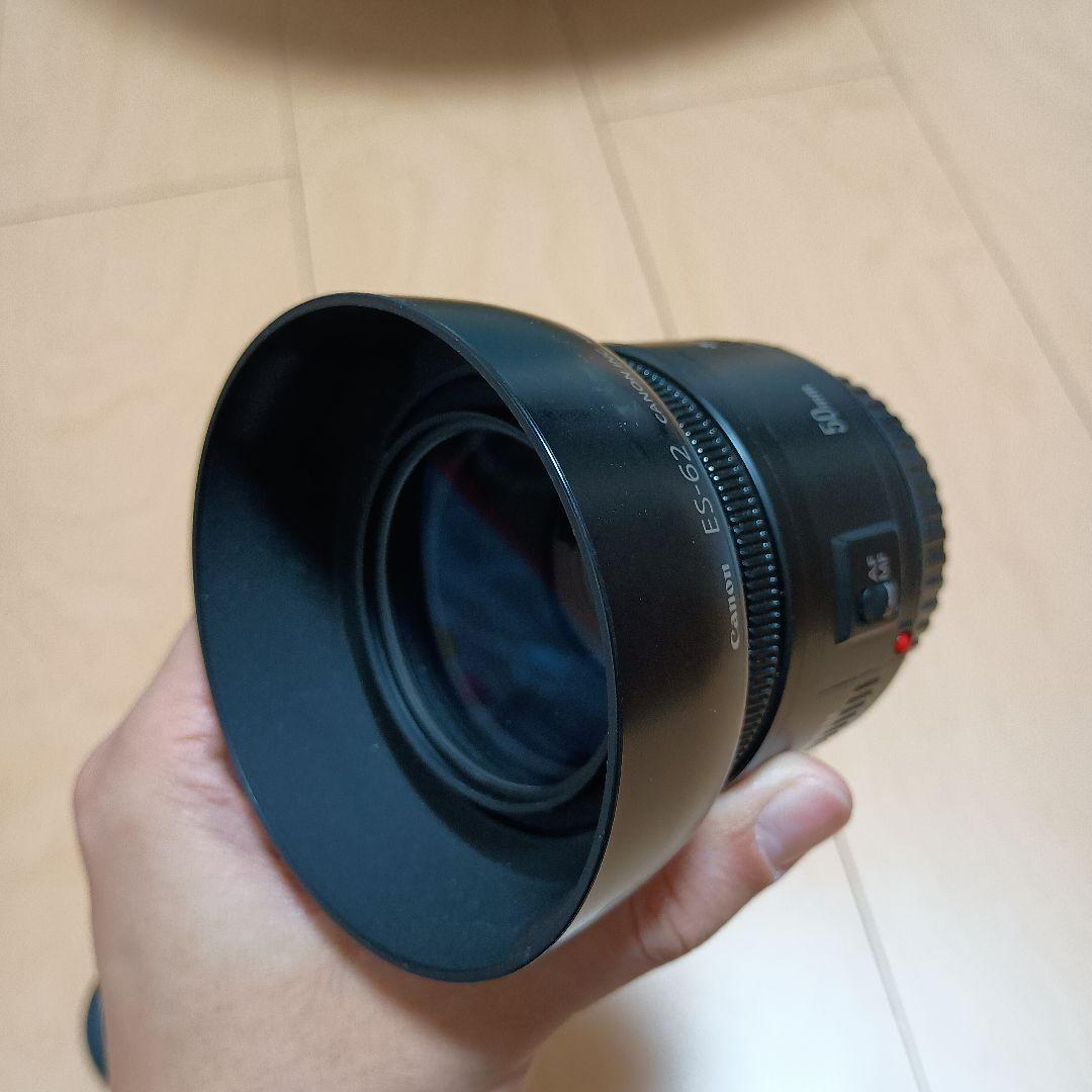 〘レアなフード付〙Canon EF 50mm f1.8 単焦点 ES-62付き