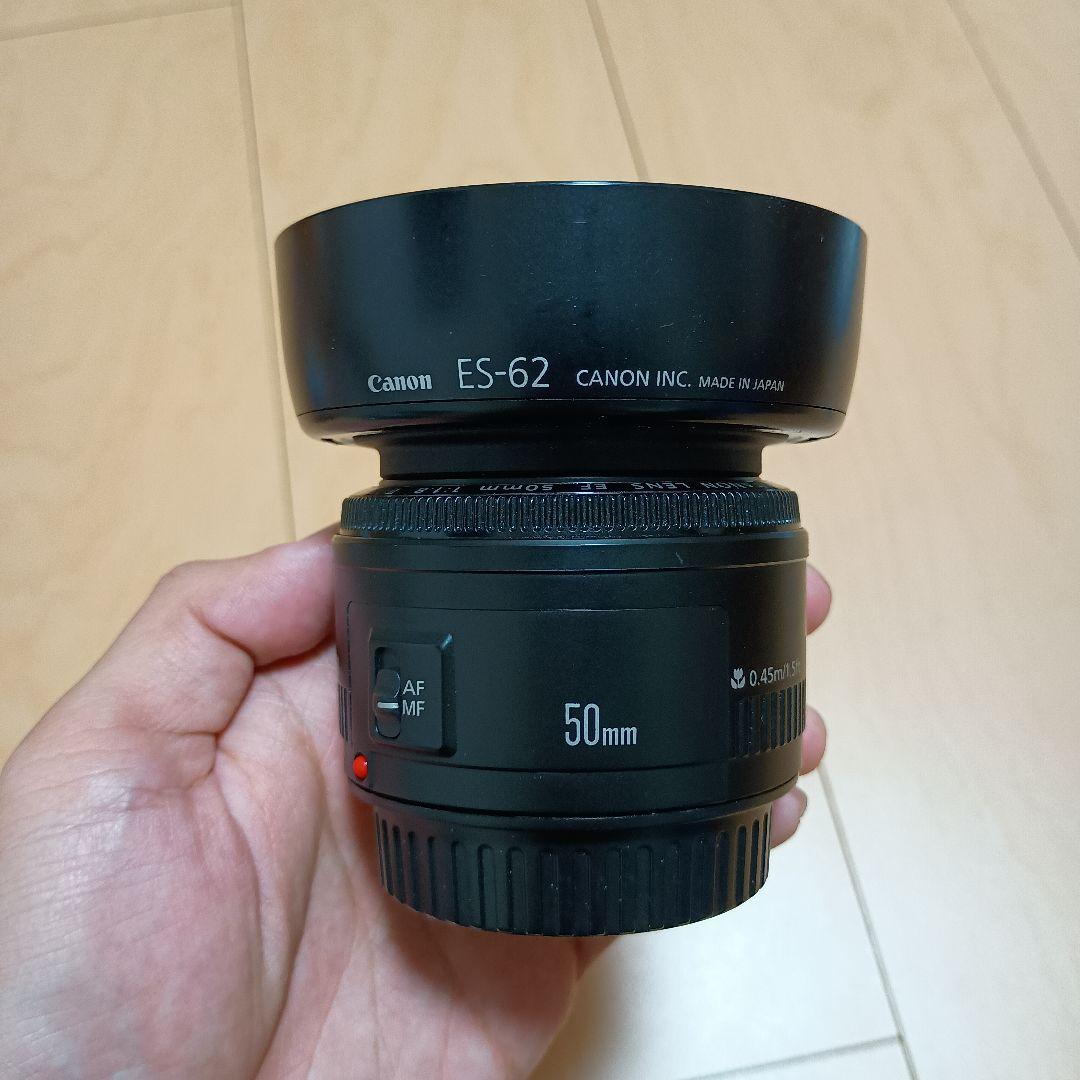 〘レアなフード付〙Canon EF 50mm f1.8 単焦点 ES-62付き