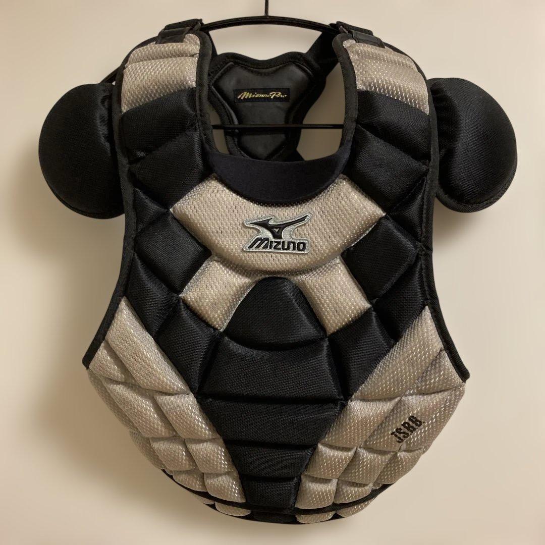 Mizuno Pro キャッチャー 防具 プロテクター 黒　金　一般軟式用