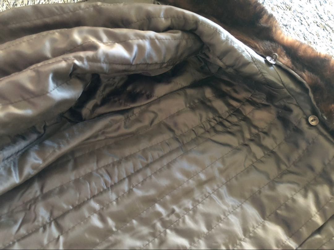 【希少】羊革　レザー　レッキス　ファー　ブラウン　ヴィンテージ　古着