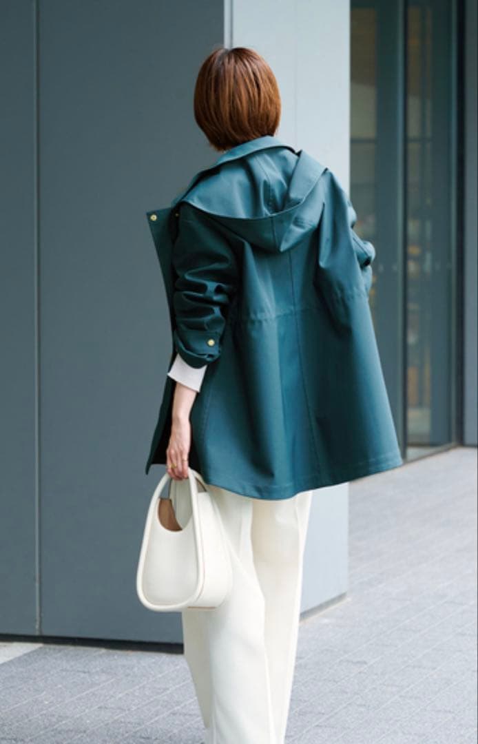 美品✨ノーブル　ウインドプルーフテントシルエットブルゾン　グリーン　S