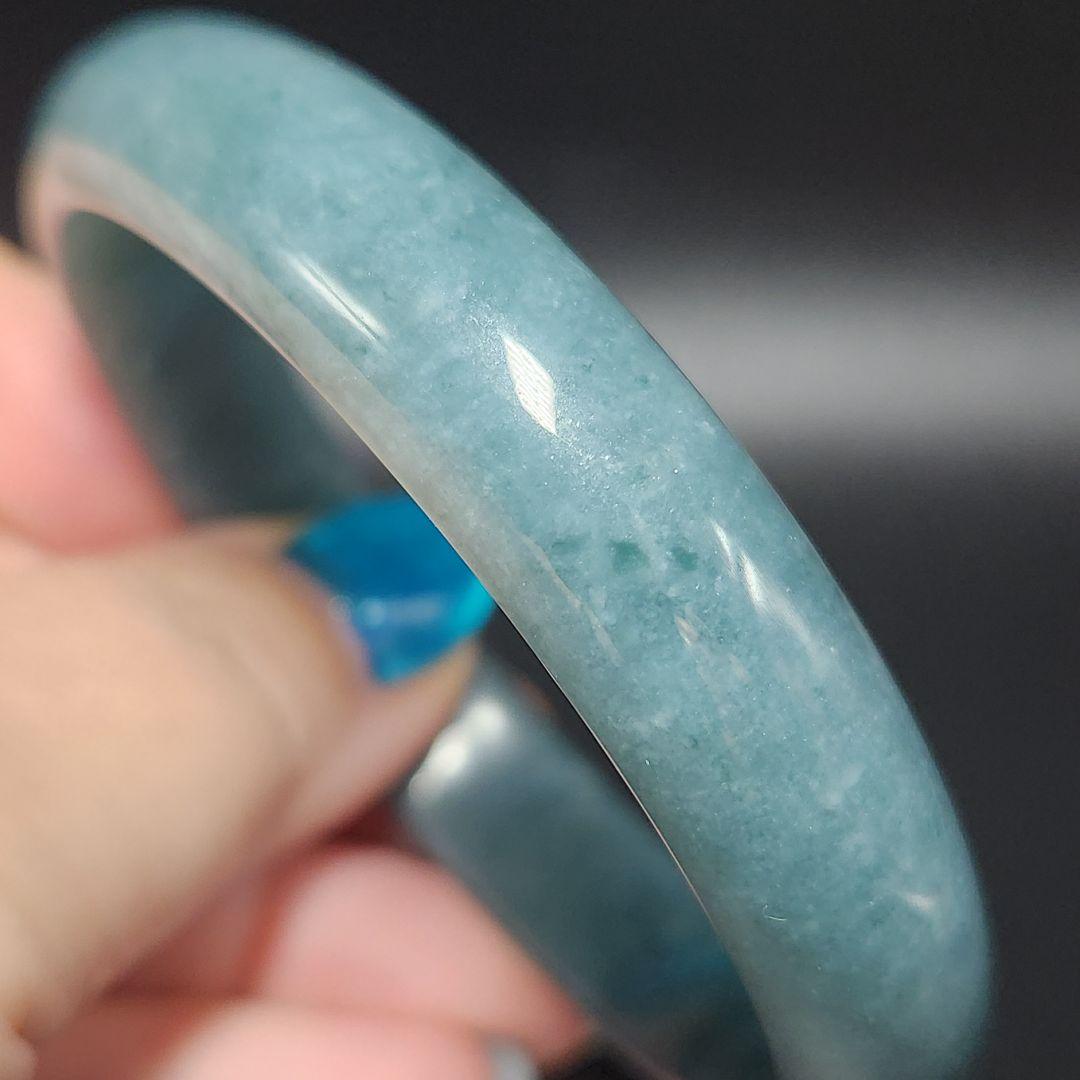 希少！【新品】天然グアテマラ産 青翡翠 バングル ★ お守り