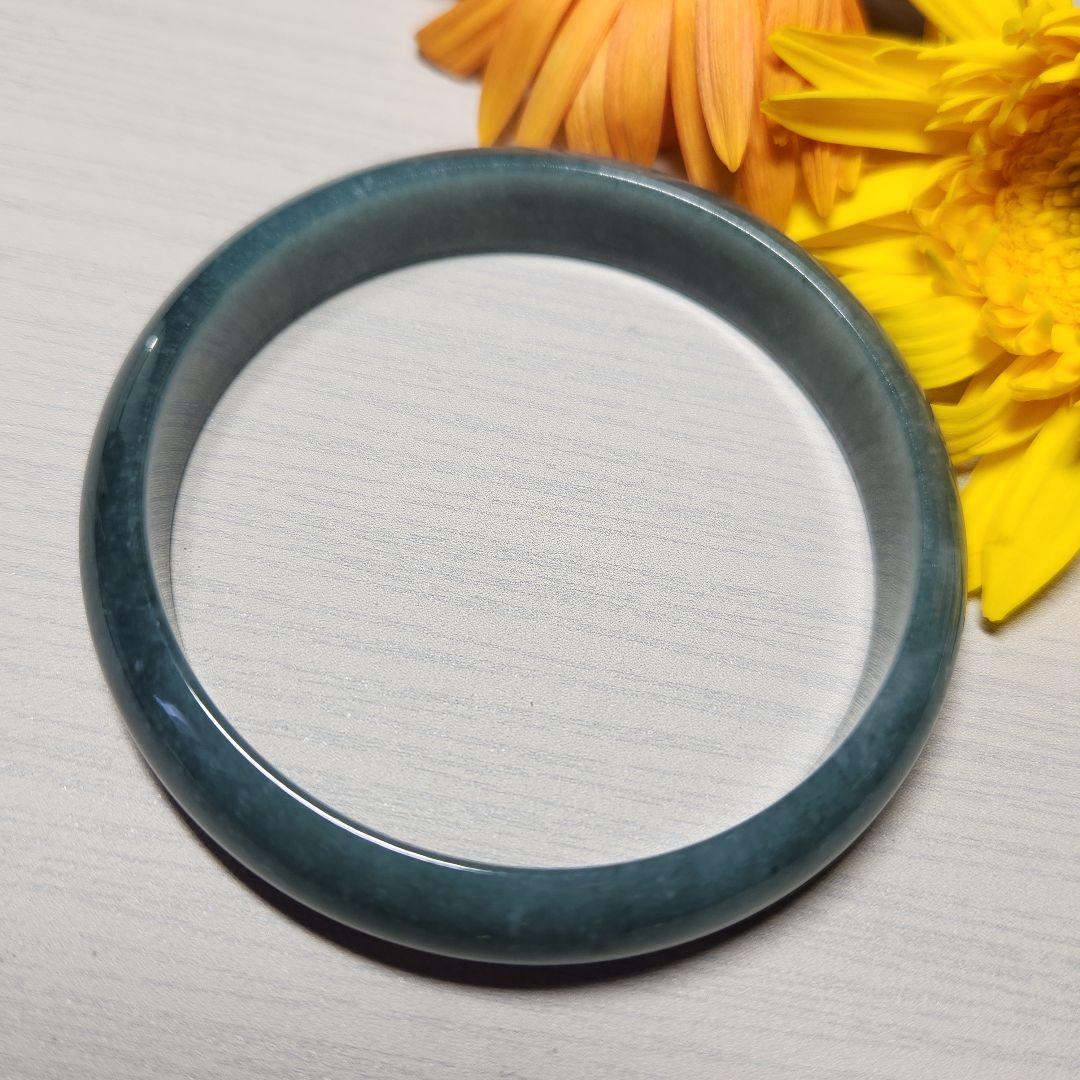 希少！【新品】天然グアテマラ産 青翡翠 バングル ★ お守り