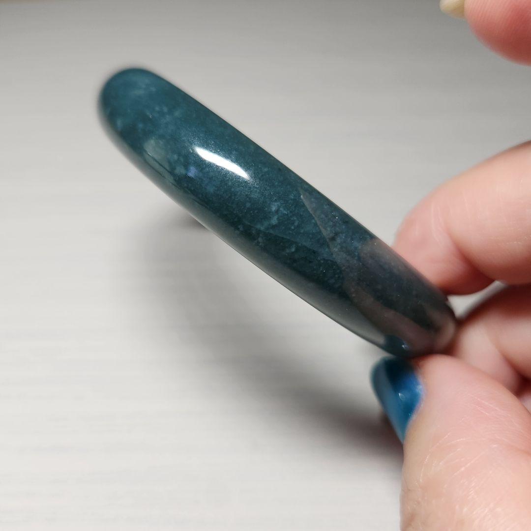 希少！【新品】天然グアテマラ産 青翡翠 バングル ★ お守り