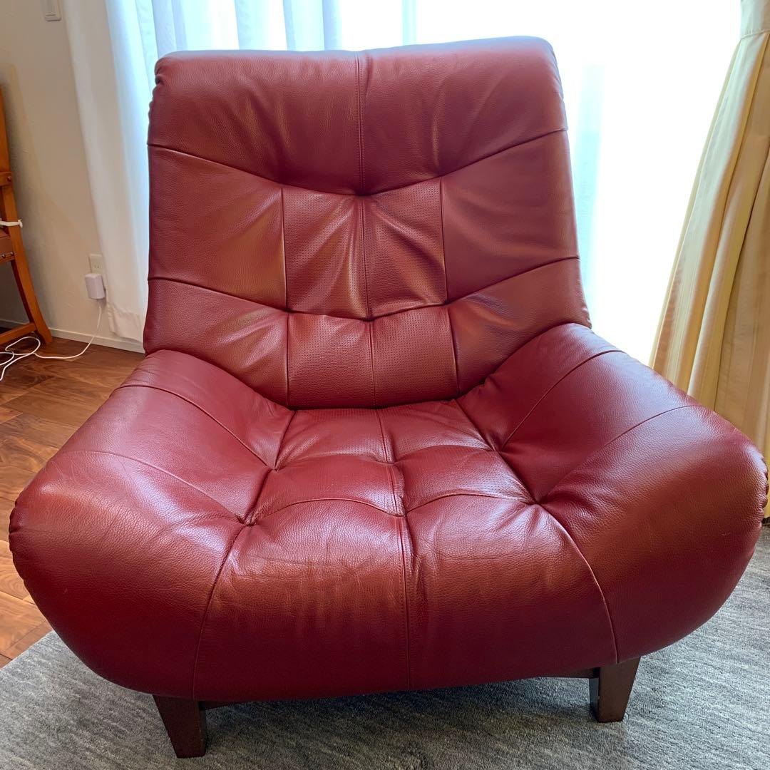 1人掛けソファー本革張り　ユーカス　日本製