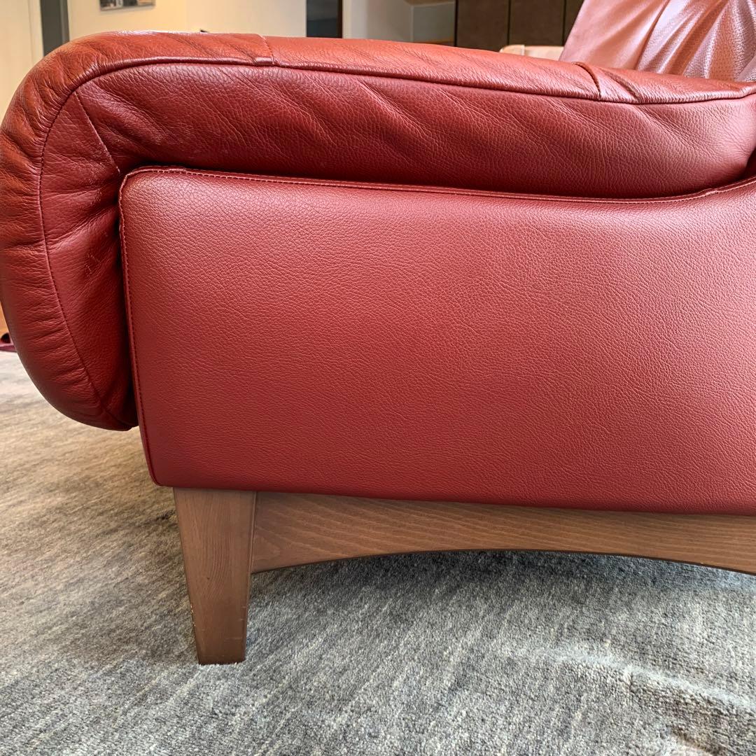 1人掛けソファー本革張り　ユーカス　日本製