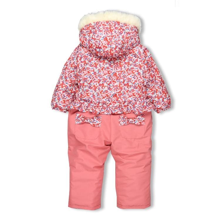 新品110 小花柄スノーコンビ・ジャンプスーツ