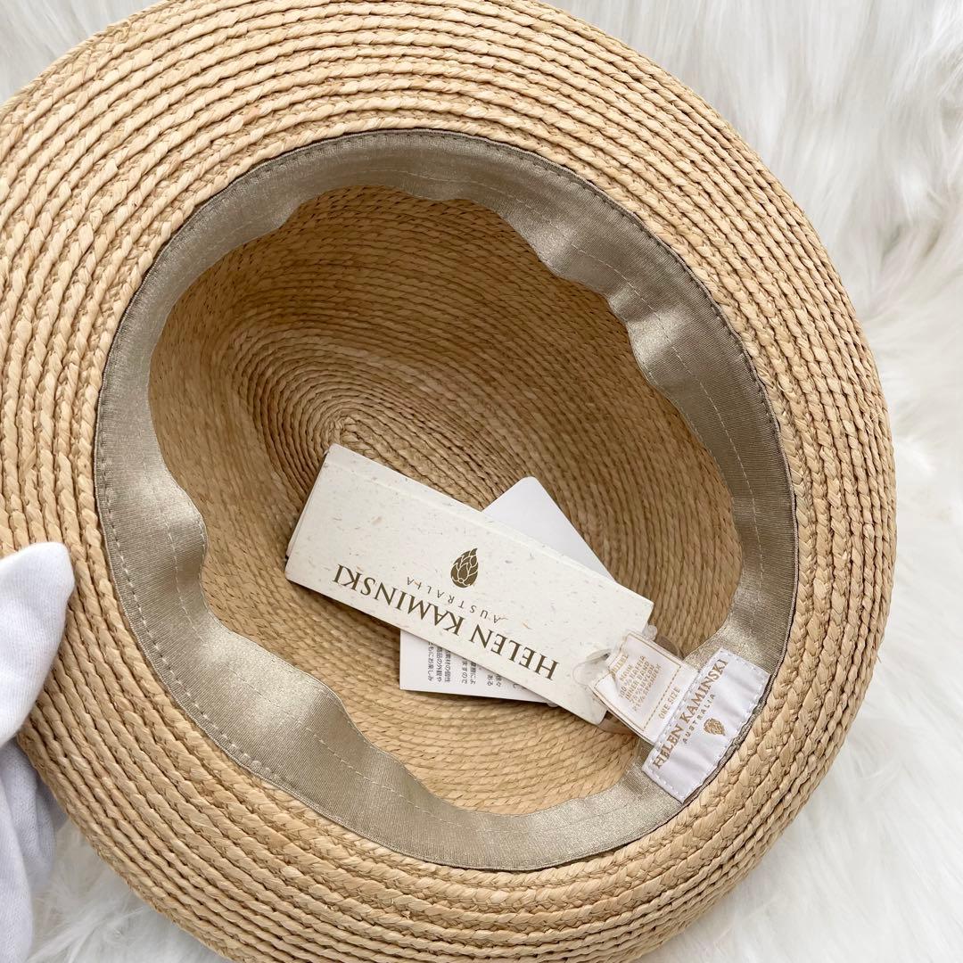 ☆未使用・タグ付☆ ヘレンカミンスキー Avara ラフィアハット 帽子 中折れ