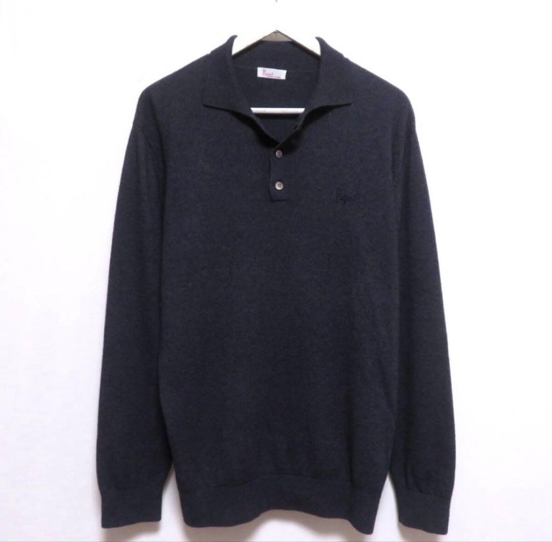 【美品】Papas パパス　カシミヤ　ウール　シルクニット　メンズ