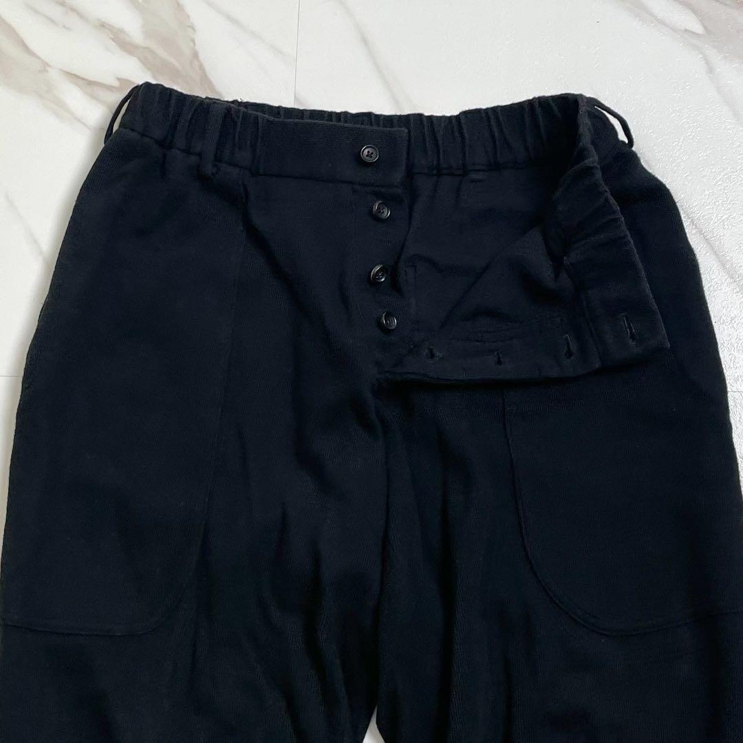 極美品 16SS◎ヨウジヤマモトプールオム サルエルパンツ スウェット生地 黒