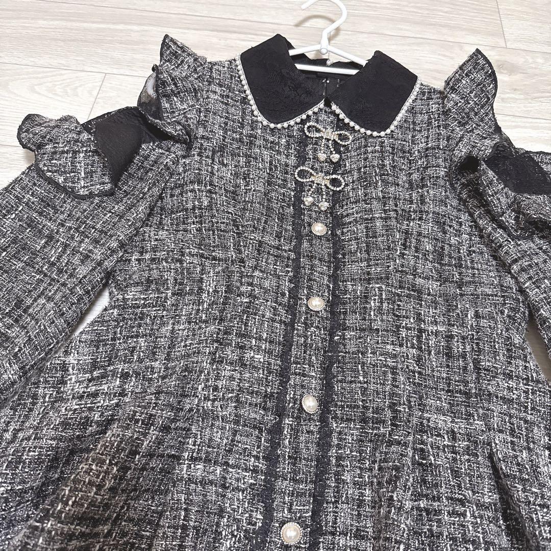 ROJITA ロジータ ダブルリボンツイードワンピース