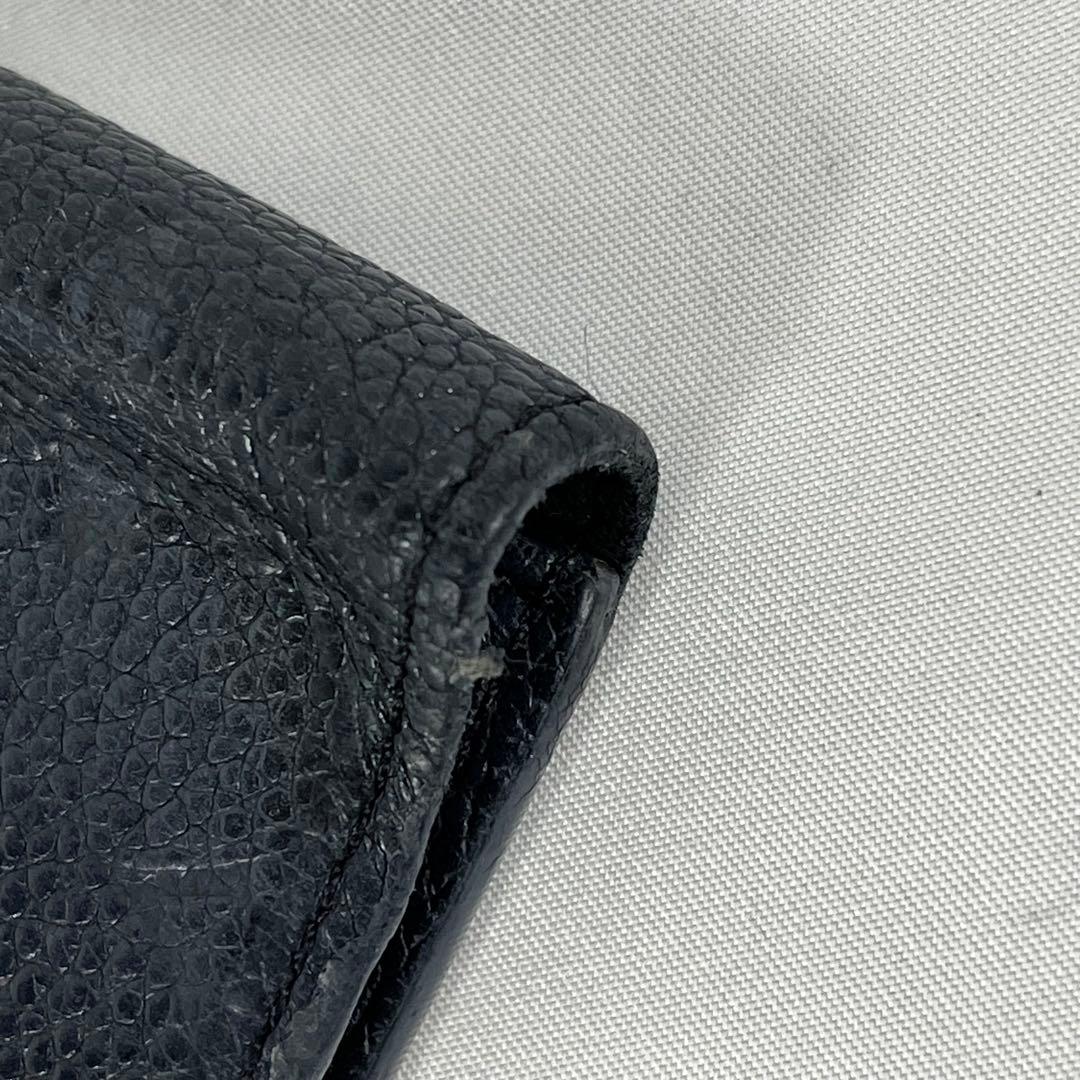 Louis Vuitton ネイビーレザー 手帳型ケース iPhone13/14