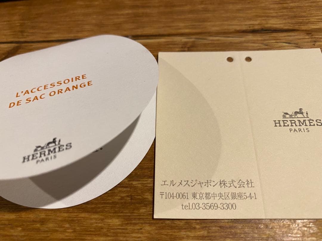 未使用☆HERMESサックオランジュバッグチャーム(ローズメキシコ)