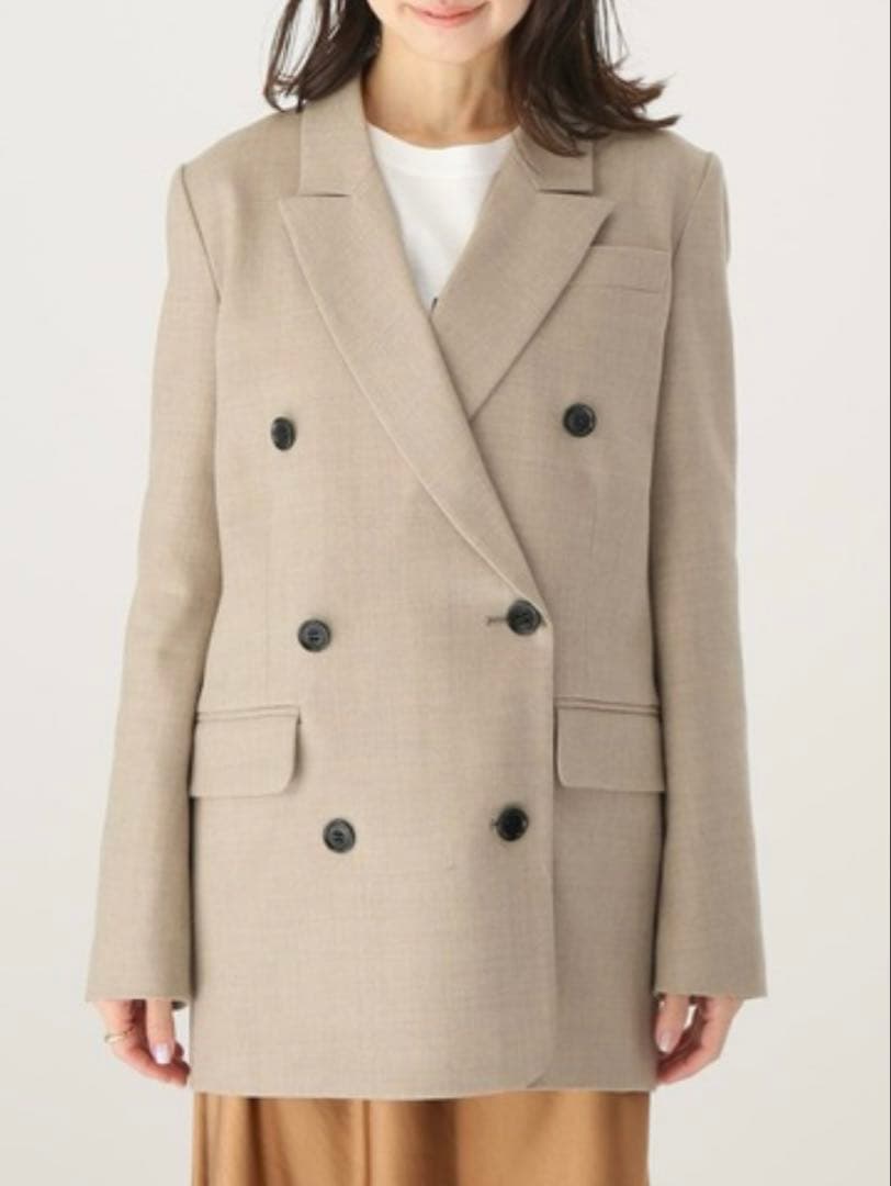 美品R'IAM PLAGE PEA ダブルテーラードジャケット38 Mサイズ