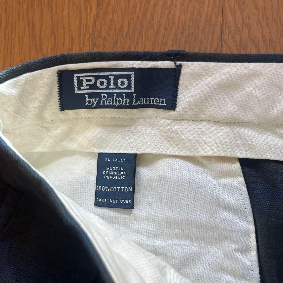 90's ラルフローレン　ブラックウォッチ　スラックス　34×34